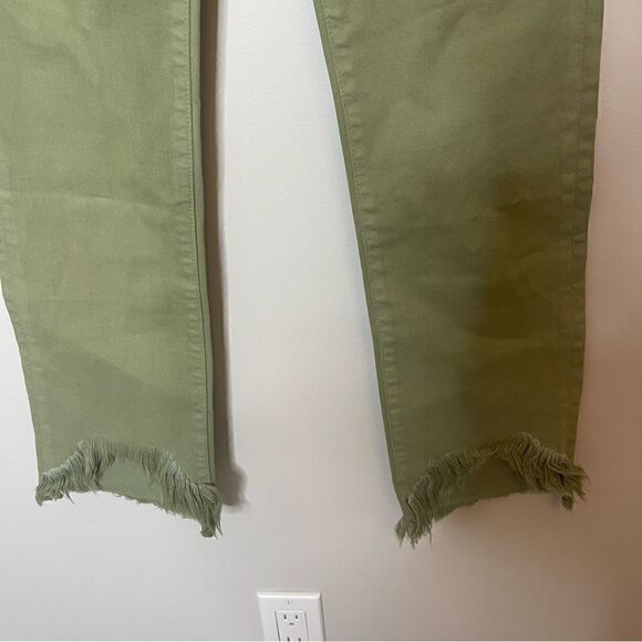 Jonathan Simkhai River High Rise Straight Leg Jeans in green NWT - Picture 10 of 12
